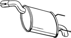 TOBA ESAPAMENT FINALA BOSAL 185-677 - Compatibil cu OPEL, VAUXHALL