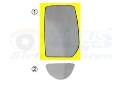 Sticla oglinda, oglinda retrovizoare exterioara Van Wezel 18
