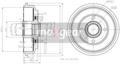 TAMBUR FRANA MAXGEAR 19-2316 - Compatibil cu FORD, MAZDA