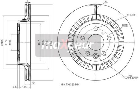 DISC FRANA MAXGEAR 19-2335 - Compatibil cu VOLVO