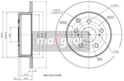 DISC FRANA MAXGEAR 19-2353 - Compatibil cu TOYOTA