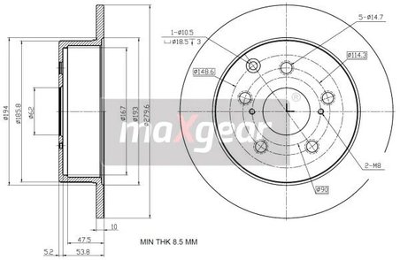 Disc frana Maxgear 19-2353