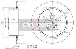 DISC FRANA MAXGEAR 19-2356 - Compatibil cu SUBARU