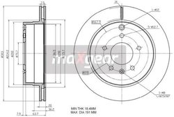 DISC FRANA MAXGEAR 19-2370 - Compatibil cu CHEVROLET, OPEL, PONTIAC, VAUXHALL