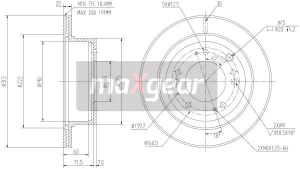 Disc frana Maxgear 19-2372