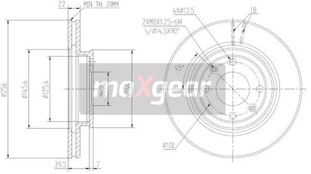 DISC FRANA MAXGEAR 19-2376MAX - Compatibil cu HYUNDAI, HYUNDAI (BEIJING), KIA, KIA (DYK)