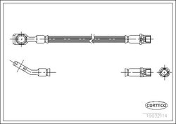 FURTUN FRANA CORTECO 19032114 - Compatibil cu OPEL, SAAB, VAUXHALL