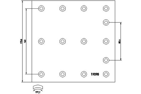 SET GARNITURI DE FRICTIUNE FRANA TAMBUR TEXTAR 1909007 - Compatibil cu DENNIS, RENAULT TRUCKS, VOLVO