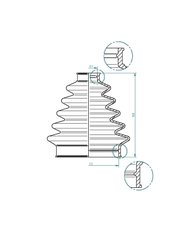 BURDUF CAUCIUC ARTICULATIE PLANETARA SPIDAN 190964 - Compatibil cu ABARTH, ALFA ROMEO, ASTON MARTIN, AUDI, AUSTIN, BMW, CHEVROLE