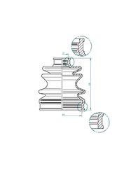 BURDUF CAUCIUC ARTICULATIE PLANETARA LOBRO 190970 - Compatibil cu ALFA ROMEO, AUDI, AUTOBIANCHI, BMW, CHEVROLET, CHRYSLER, CITRO