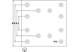 Set garnituri de frictiune frana tambur Textar 1911602