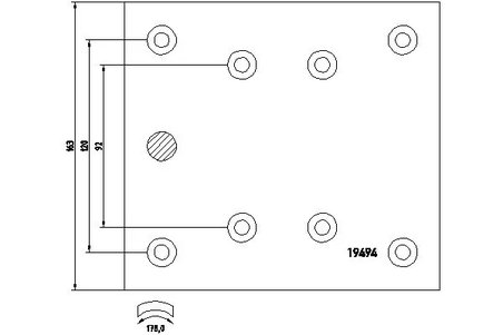 SET GARNITURI DE FRICTIUNE FRANA TAMBUR TEXTAR 1949402 - Compatibil cu FAP, MAN, MERCEDES-BENZ