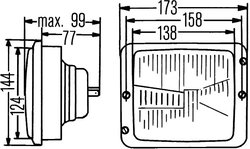 FAR HELLA 1AA 004 109-041 - Piesa auto compatibila cu mai multe marci