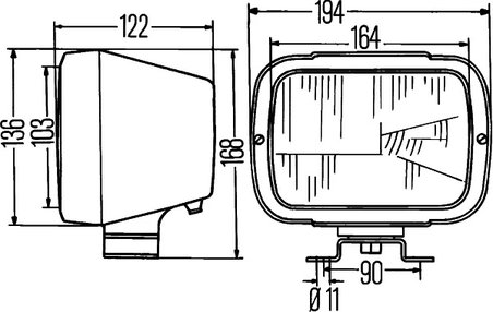 FAR HELLA 1AB 004 231-001 - Compatibil cu MULTICAR