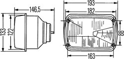 FAR HELLA 1AD 003 305-001 - Compatibil cu FIAT, SEAT
