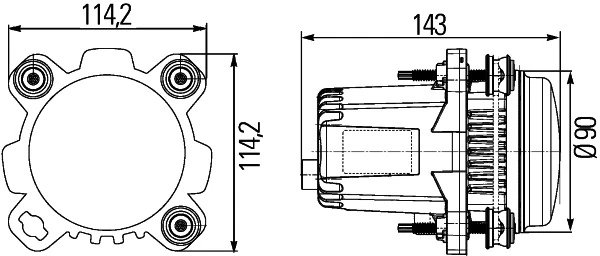 INSERTIE, FAR HELLA 1BL 012 488-001 - Piesa auto compatibila cu mai multe marci