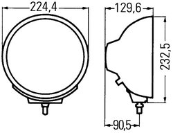 FAR FAZA LUNGA HELLA 1F8 007 560-041 - Piesa auto compatibila cu mai multe marci