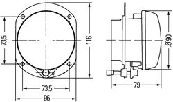 Proiector ceata HELLA 1N0 008 582-007