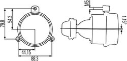 Proiector ceata HELLA 1NL 007 186-047