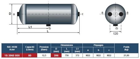 Rezervor aer sistem compresor Hobi 1S3960800