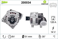 ALTERNATOR VALEO 200034 - Compatibil cu BMW