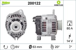 ALTERNATOR VALEO 200122 - Compatibil cu CITROEN, FIAT, PEUGEOT