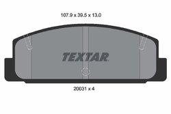 SET PLACUTE FRANA TEXTAR 2003101 - Compatibil cu BESTURN (FAW), FORD ASIA & OCEANIA, HAIMA (FAW), MAZDA, MAZDA (FAW)
