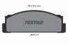 SET PLACUTE FRANA TEXTAR 2007404 - Compatibil cu AUTOBIANCHI, BERTONE, FIAT, FSO, LANCIA, PININFARINA, SEAT