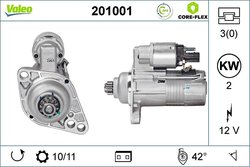 ELECTROMOTOR VALEO 201001 - Compatibil cu AUDI, SEAT, SKODA, VW