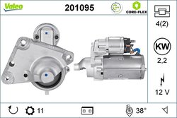 ELECTROMOTOR VALEO 201095 - Compatibil cu CITROEN, DS, MINI, OPEL, PEUGEOT, SUZUKI