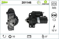 ELECTROMOTOR VALEO 201146 - Compatibil cu CITROEN, FIAT, LANCIA, PEUGEOT, RENAULT