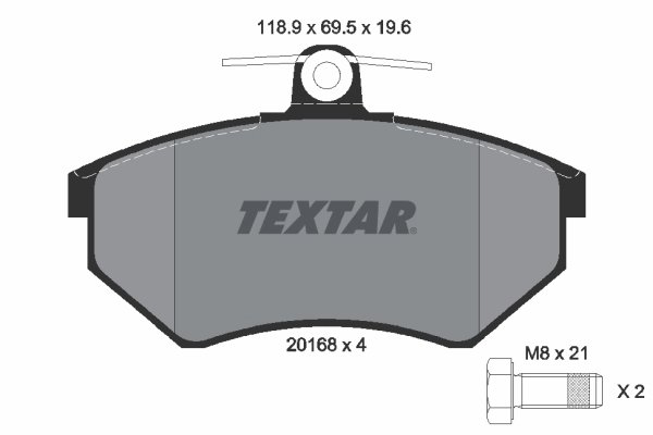 Set placute frana Textar 2016804