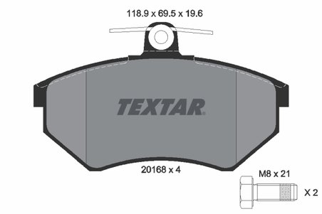 Set placute frana Textar 2016804