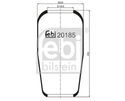 BURDUF SUSPENSIE PNEUMATICA FEBI BILSTEIN 20185 - Compatibil cu IVECO, MAN