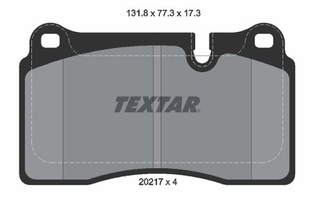 SET PLACUTE FRANA TEXTAR 2021701 - Compatibil cu LAND ROVER