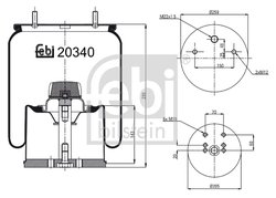 Burduf suspensie pneumatica Febi Bilstein 20340