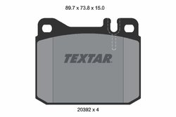 SET PLACUTE FRANA TEXTAR 2039204 - Compatibil cu MERCEDES-BENZ