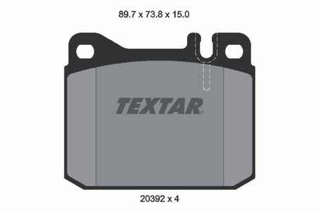Set placute frana Textar 2039204