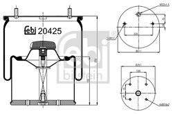 Burduf suspensie pneumatica Febi Bilstein 20425