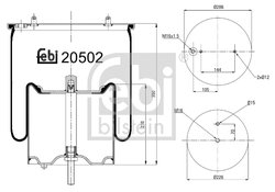 Burduf suspensie pneumatica Febi Bilstein 20502