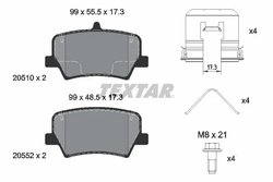 Set placute frana Textar 2051001