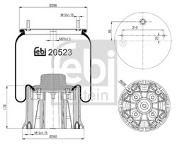Burduf suspensie pneumatica Febi Bilstein 20523