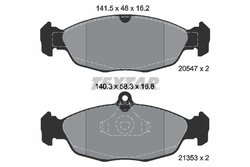 SET PLACUTE FRANA TEXTAR 2054701 - Compatibil cu CHEVROLET, DAEWOO, FSO, HOLDEN, JAGUAR, OPEL, VAUXHALL, ZAZ