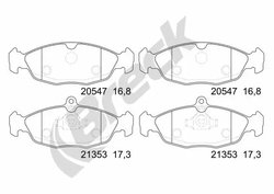 Set placute frana Breck 20547 00 702 00