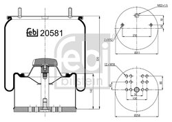 Burduf suspensie pneumatica Febi Bilstein 20581