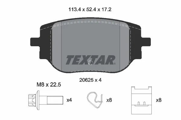 Set placute frana Textar 2062501
