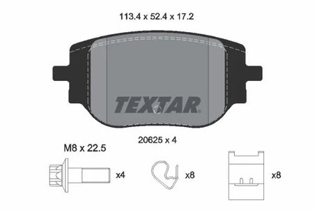Set placute frana Textar 2062501