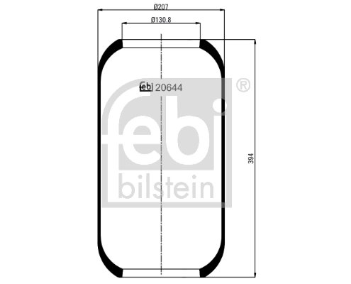 Burduf suspensie pneumatica Febi Bilstein 20644