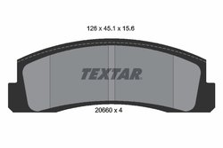 Set placute frana Textar 2066001