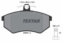 Set placute frana Textar 2066904